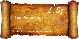 Limp Szabina névjegykártya