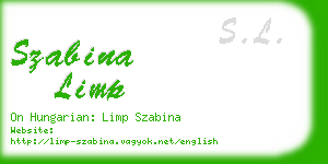 szabina limp business card